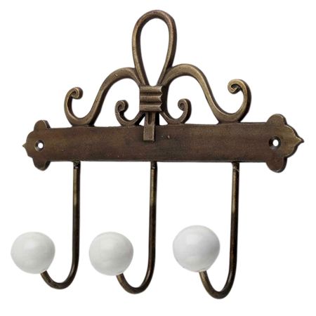 Solid White Ceramic Iron Hooks